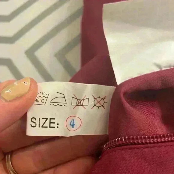 Women’s Burgundy Jordan Formal Dress - Picture 6 of 9